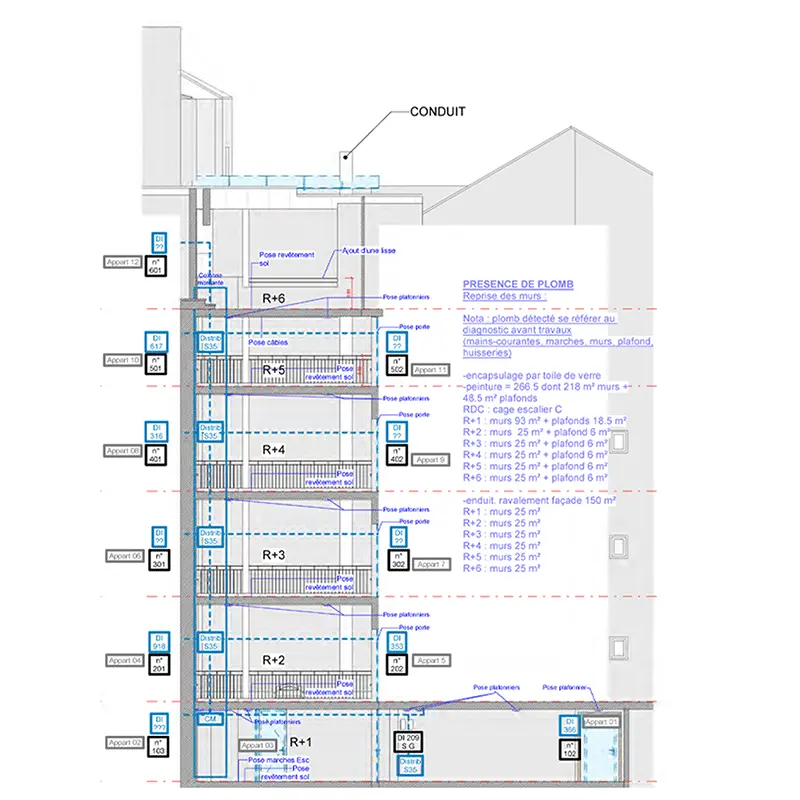 Elevation Escalier F